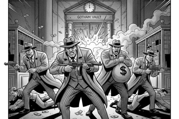 1930s-style bank robbery