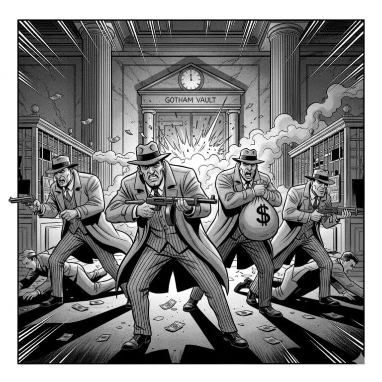 1930s-style bank robbery